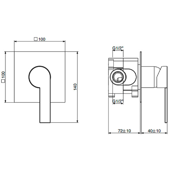 Смеситель для душа Gattoni Color 8031/ESC0 Хром