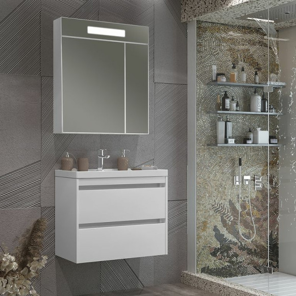 Зеркальный шкаф Opadiris Фреш 70 00-00005554 Белый глянцевый Зеркальный шкаф Opadiris Фреш 70 00-00005554 Белый глянцевый