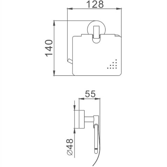 Держатель туалетной бумаги Haiba HB1703 с крышкой Хром