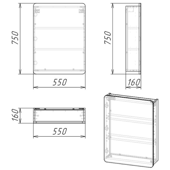 Зеркальный шкаф Grossman Талис 60 206006 Бетон пайн Серый Зеркальный шкаф Grossman Талис 60 206006 Бетон пайн Серый