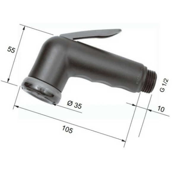 Гигиенический душ Remer 332ORNE Черный матовый