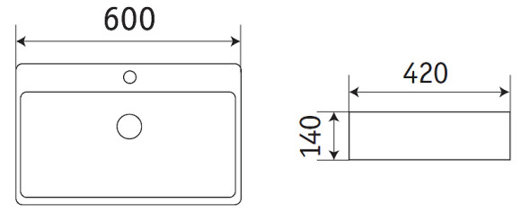 Раковина CeramaLux 60 8145MB Черная матовая Раковина CeramaLux 60 8145MB Черная матовая