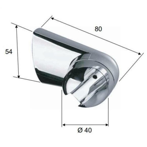 Держатель ручного душа Remer 339L Хром Держатель ручного душа Remer 339L Хром