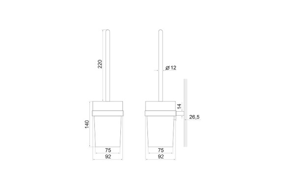 Ершик для унитаза Excellent Riko DOEX.1605CR Хром