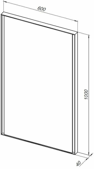 Зеркало Allen Brau Infinity 60 1.21019.BL с подсветкой Черное с сенсорным выключателем
