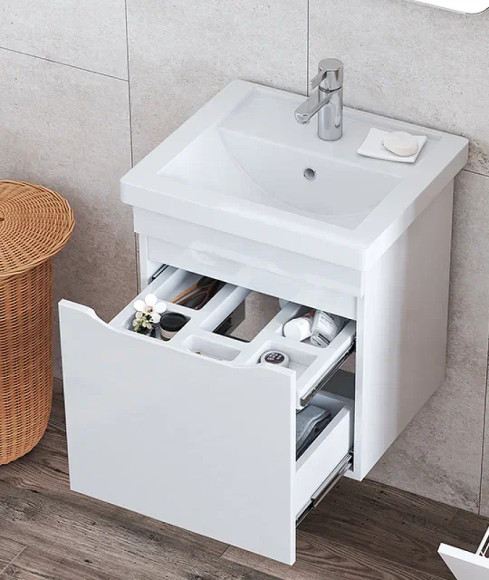 Тумба под раковину Vigo Grani 50 tp.GRI.FOS.50.1Y подвесная Белая