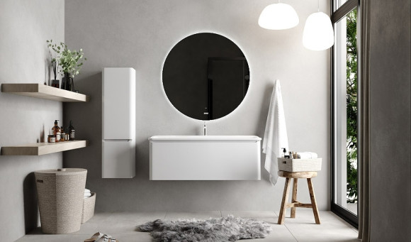 Шкаф пенал Raval Welto 33 Wel.04.120/P/W/RL подвесной Белый