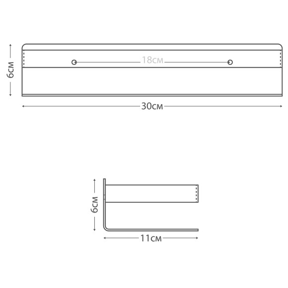Металлическая полка Fixsen Hotel FX-31003G Черная