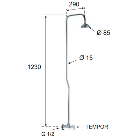 Душевая система Remer Tempor TE53329EX351 Хром Душевая система Remer Tempor TE53329EX351 Хром