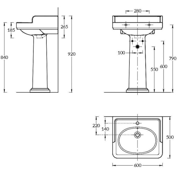 Раковина Kerama Marazzi Pompei 60 PO.wb.60 Белая глянцевая Раковина Kerama Marazzi Pompei 60 PO.wb.60 Белая глянцевая