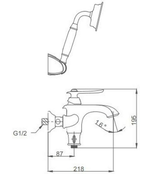 Смеситель для ванны Gappo G69 G3269 Хром Смеситель для ванны Gappo G69 G3269 Хром