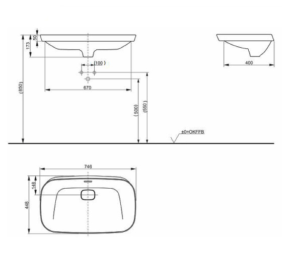 Раковина Toto Neorest 75 LW3717HY#XW Белая Раковина Toto Neorest 75 LW3717HY#XW Белая