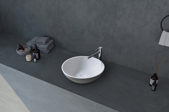 Раковина-чаша Abber Stein 40 AS2608 Белая матовая