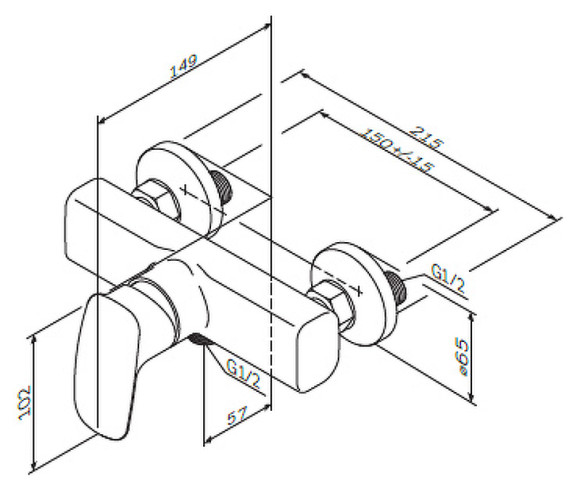 Смеситель для ванны AM.PM Spirit V2.1 F71A10000 Хром