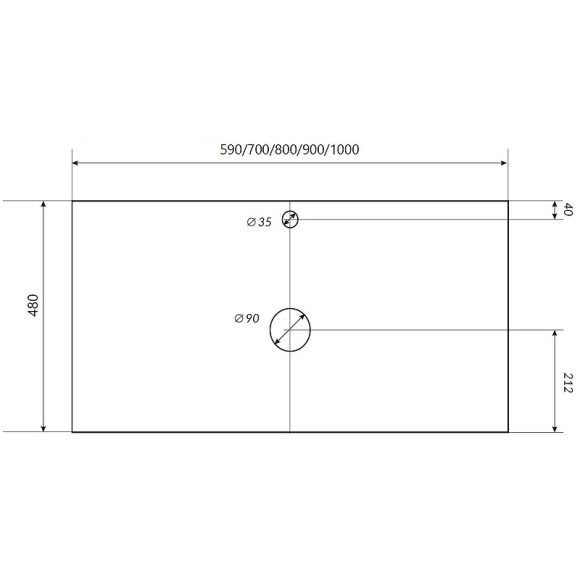 Столешница под раковину 1MarKa Loft 60 Ц0000021559 Черная