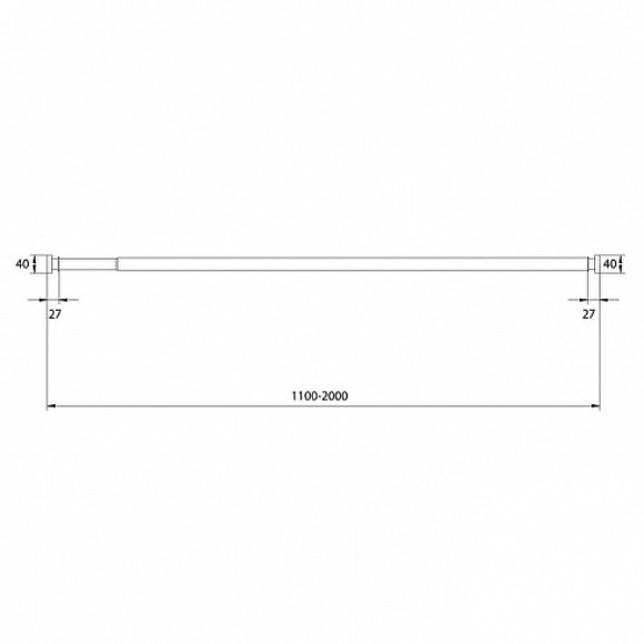 Карниз для ванны Iddis 020A200I14 Хром матовый