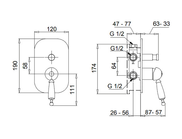Смеситель для душа Migliore Oxford 19138 Хром