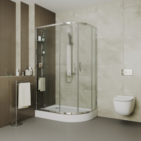 Душевой уголок Grossman Classic 120х80 L GR-9120L профиль Хром стекло прозрачное Душевой уголок Grossman Classic 120х80 L GR-9120L профиль Хром стекло прозрачное