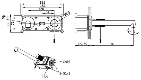 Смеситель для раковины Vincea Desire VBFW-1D1CH Хром