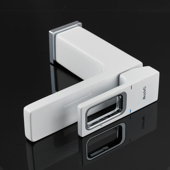 Смеситель для раковины Gappo G17-8 G1017 Белый Смеситель для раковины Gappo G17-8 G1017 Белый