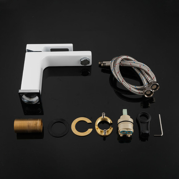 Смеситель для раковины Gappo G17-8 G1017 Белый Смеситель для раковины Gappo G17-8 G1017 Белый