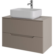 Тумба с раковиной Orange Line 80 Li-80TuLMDF+B05-500W подвесная Латте матовый