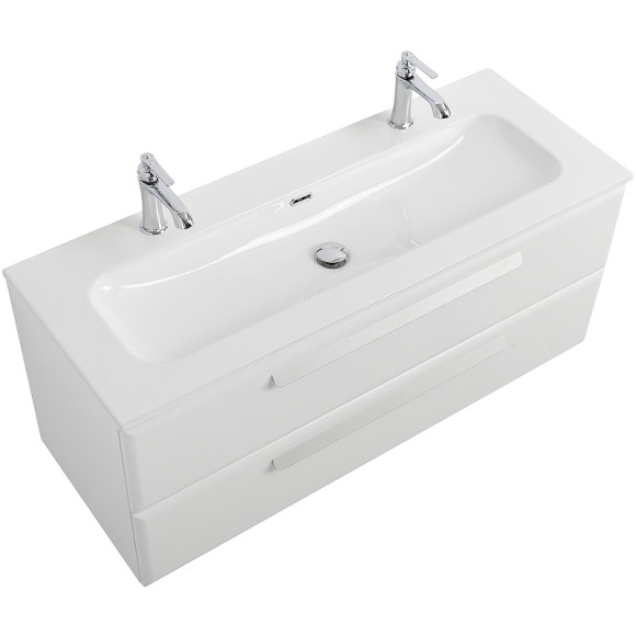 Тумба под раковину Cezares Eco-Cer-N 120 ECO-CER-N-1200-2C-SO-BL подвесная Bianco Lucido без ручек