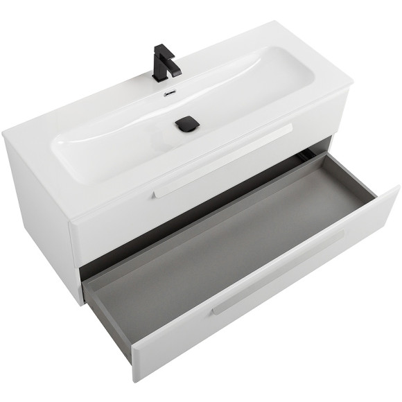 Тумба под раковину Cezares Eco-Cer-N 120 ECO-CER-N-1200-2C-SO-BL подвесная Bianco Lucido без ручек