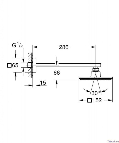 Верхний душ Grohe Euphoria Cube 150 26073000 Хром Верхний душ Grohe Euphoria Cube 150 26073000 Хром