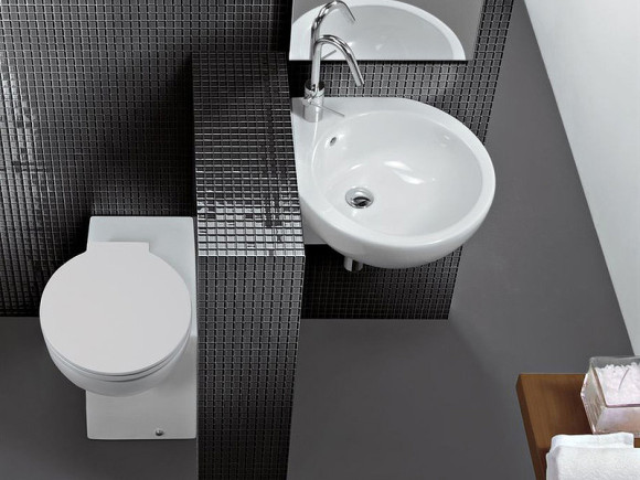 Раковина Hatria You and Me 46 R Y0H701 угловая Белая Раковина Hatria You and Me 46 R Y0H701 угловая Белая