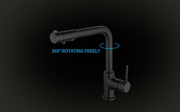 Смеситель для кухни Gappo G4390-10 Черный матовый