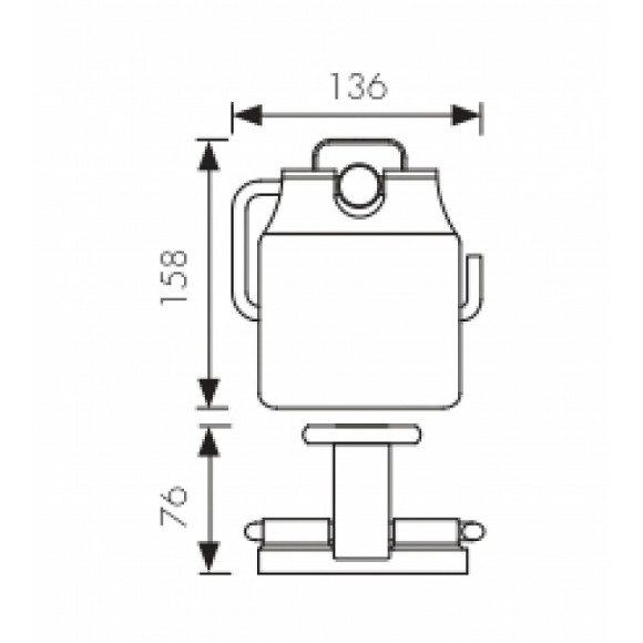 Держатель туалетной бумаги Kaiser KH-1700 с крышкой Хром Держатель туалетной бумаги Kaiser KH-1700 с крышкой Хром