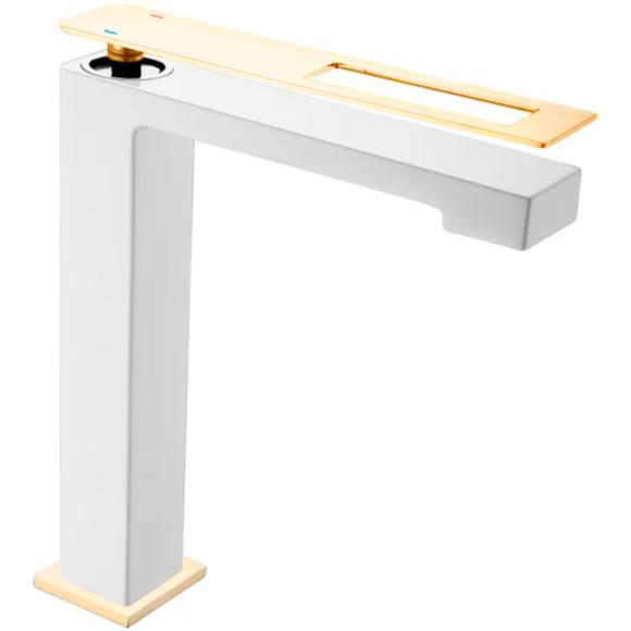 Смеситель для раковины Boheme Q 142-WG Белый Золото Смеситель для раковины Boheme Q 142-WG Белый Золото