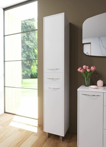 Шкаф пенал Эстет Barcelona 35 L ФР-00003590 Белый