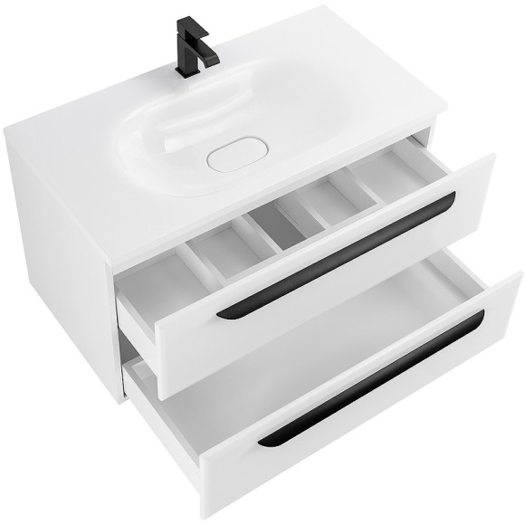 Тумба под раковину Cezares Eco 75 ECO-750-2C-SO-BO подвесная Bianco Opaco Тумба под раковину Cezares Eco 75 ECO-750-2C-SO-BO подвесная Bianco Opaco