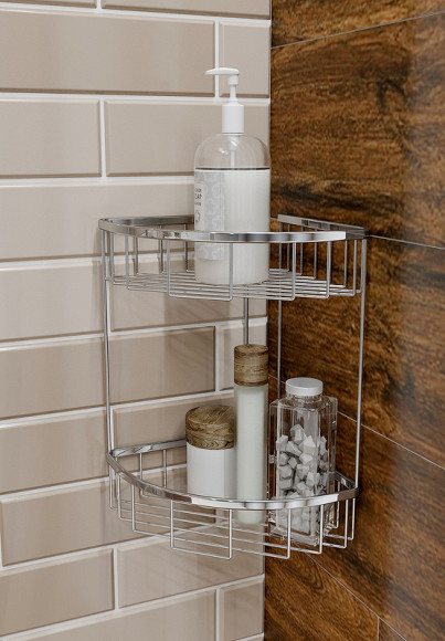 Полка корзина Timo Saona 13082/00 угловая Хром Полка корзина Timo Saona 13082/00 угловая Хром