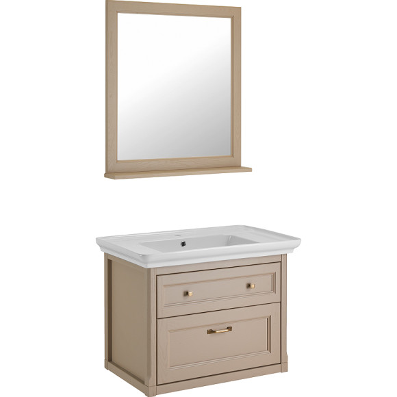 Комплект мебели для ванной ASB-Woodline Толедо 85 Капучино