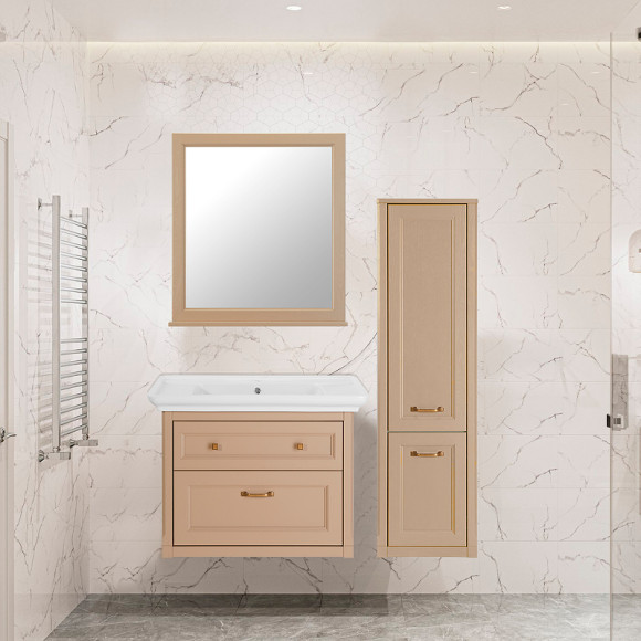 Комплект мебели для ванной ASB-Woodline Толедо 85 Капучино