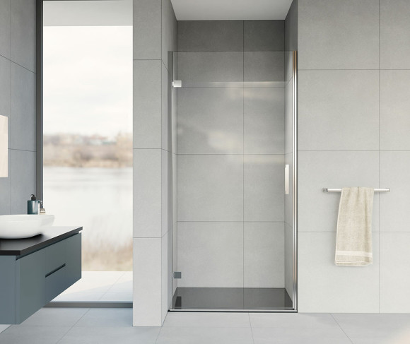 Душевая дверь Vincea Flex 90 VDP-1F900CL профиль Хром стекло прозрачное