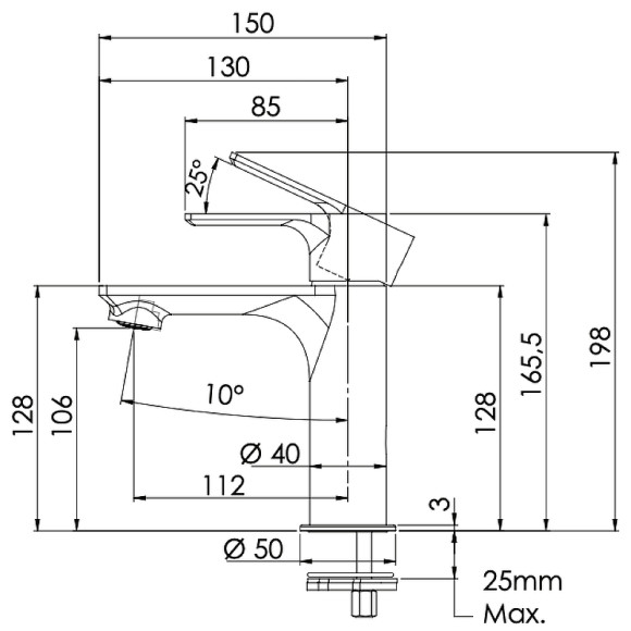 Смеситель для раковины Remer Energy EY12CFP Черный брашированный хром Смеситель для раковины Remer Energy EY12CFP Черный брашированный хром