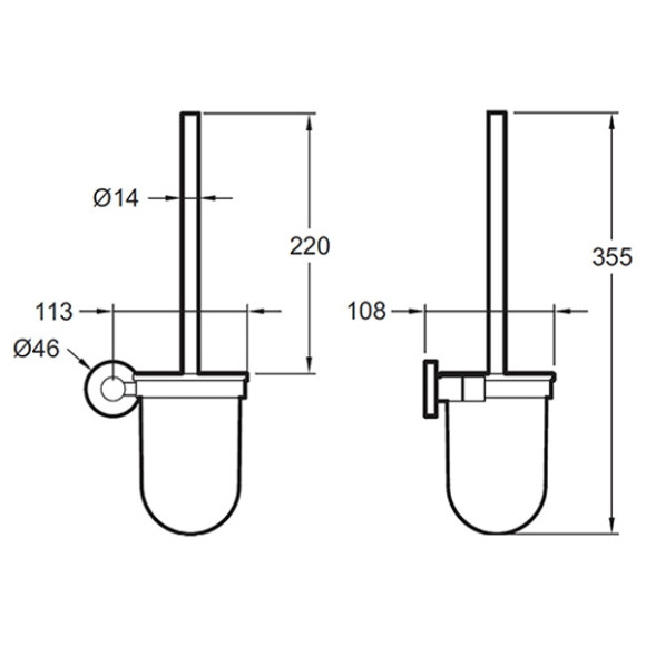 Ершик для унитаза Jacob Delafon Classique E77830-CP Хром Ершик для унитаза Jacob Delafon Classique E77830-CP Хром