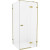 Душевой уголок New Trendy Avexa Gold 90х80 R EXK-1743 профиль Брашированное золото стекло прозрачное