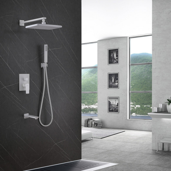 Душевая система Abber Weiss Insel AF8017FW Белая матовая Душевая система Abber Weiss Insel AF8017FW Белая матовая