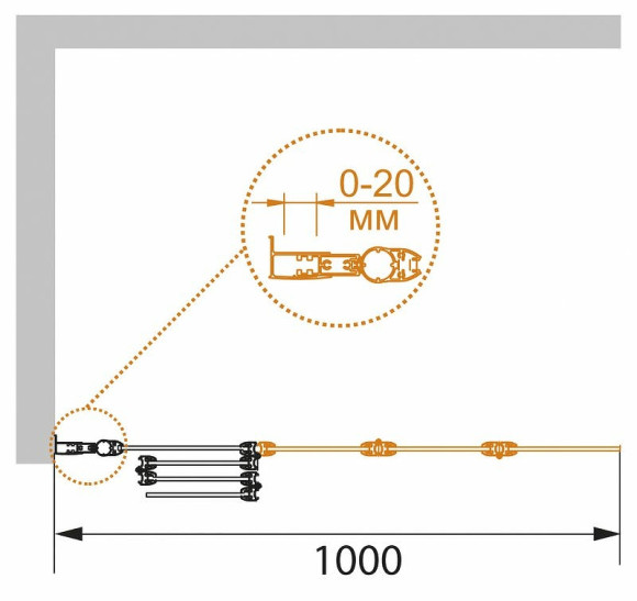 Шторка на ванну Cezares Pratico 100 PRATICO-V-4-100/140-C-Cr профиль Хром стекло прозрачное