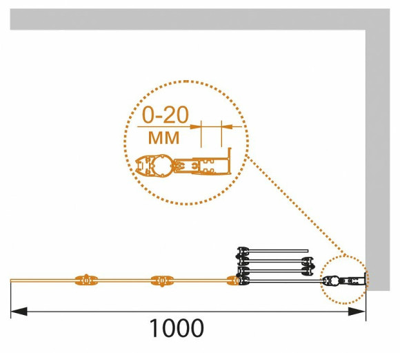 Шторка на ванну Cezares Pratico 100 PRATICO-V-4-100/140-C-Cr профиль Хром стекло прозрачное