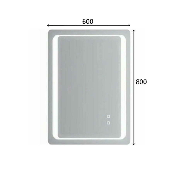 Зеркало Gappo 60 G605 с подсветкой с сенсорным выключателем, подогревом и часами Зеркало Gappo 60 G605 с подсветкой с сенсорным выключателем, подогревом и часами