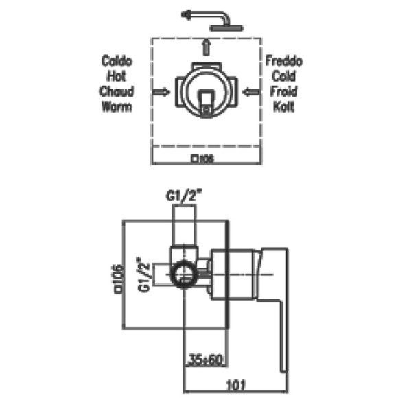 Смеситель для душа Webert Pegaso PE880101560 Черный матовый Смеситель для душа Webert Pegaso PE880101560 Черный матовый