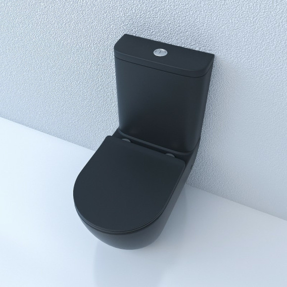 Унитаз компакт Esbano Fortex-N ESUNFORTBM Черный матовый с бачком и сиденьем Микролифт