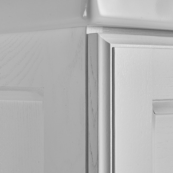 Тумба под раковину ASB-Woodline Венеция 100 11956 подвесная Белая с патиной Серебро Тумба под раковину ASB-Woodline Венеция 100 11956 подвесная Белая с патиной Серебро