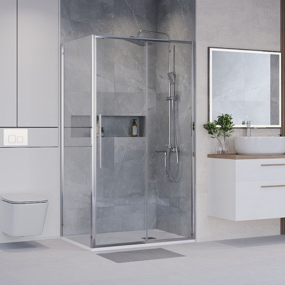 Душевой уголок Niagara Nova 110х90 NG-64-11A-A90-34 профиль Хром стекло прозрачное Душевой уголок Niagara Nova 110х90 NG-64-11A-A90-34 профиль Хром стекло прозрачное